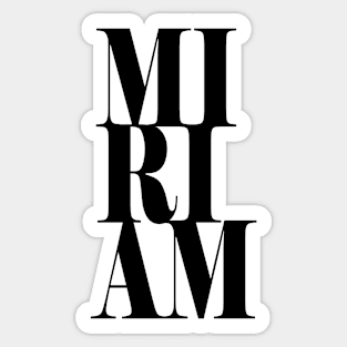 Miriam Girls Name Bold Font Sticker